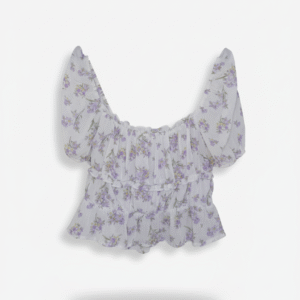 Codigo-17 Puntos 10 : Top Campesino Floral Lila (Talla M) Top Crop Campesino Floral Lila Talla M - ¡Envío GRATIS!