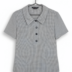 Codigo-3 Puntos 10 Camisa Micro-Cuadros Manga Corta (Gris/Blanco) Talla S - ¡Envío GRATIS!