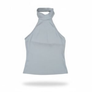 Codigo-15  Puntos 15 Top Halter Cuello Alto (Gris azulado Claro) Talla S - ¡Envío GRATIS!