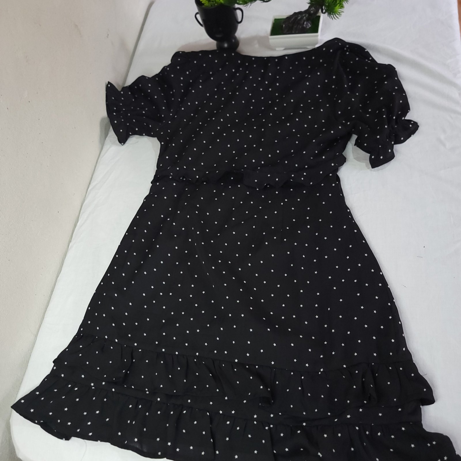 Vestido negro con lunares talla M | Envío gratis - Imagen 2