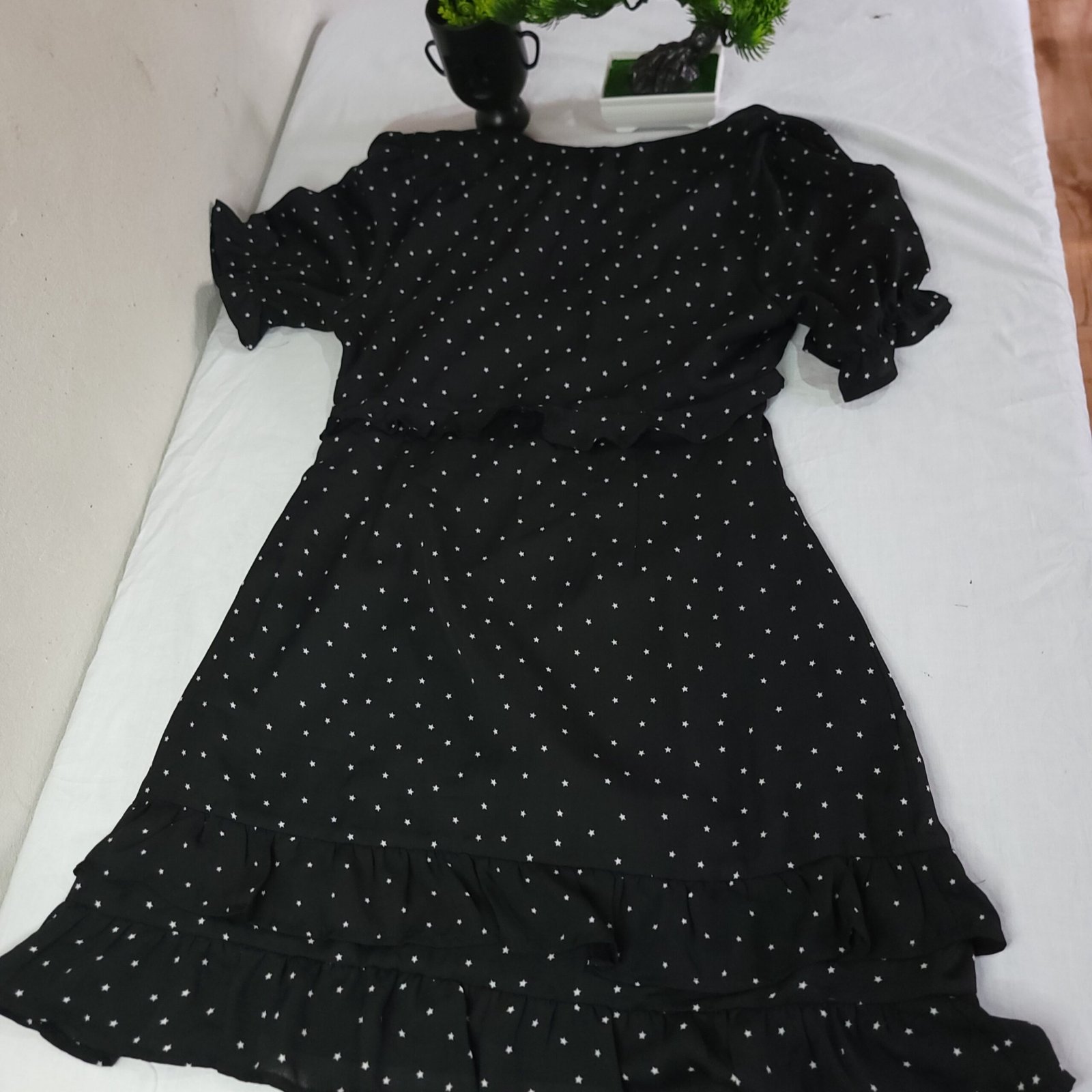 Vestido negro con lunares talla M | Envío gratis - Imagen 3