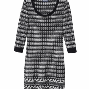 Codigo-43  Puntos 20 Vestido tejido blanco y negro manga 3/4 | Talla M | Envío gratis