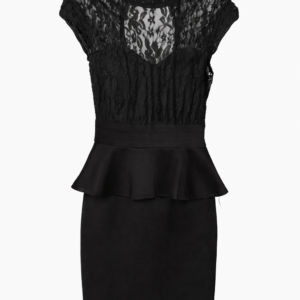 Codigo-41  Puntos 20  estido negro elegante con encaje | Talla S | Envío gratis