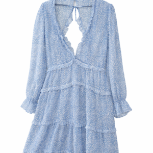 Codigo-47 Puntos 20: Vestido azul con olanes talla XL | Envío gratis