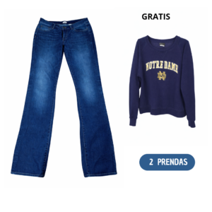 Codigo-64 Puntos 20: Pantalón de mujer talla 28R + suéter azul GRATIS talla M | Envío gratis