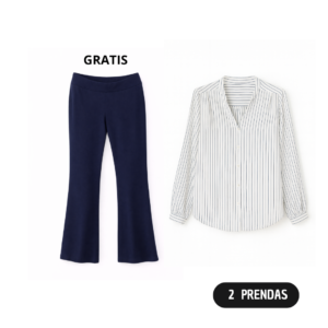 Blusa rayada elegante Talla M + pantalón GRATIS Talla 4 | Envío gratis