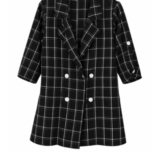 Chaleco formal de cuadros negro y blanco – Talla S/M