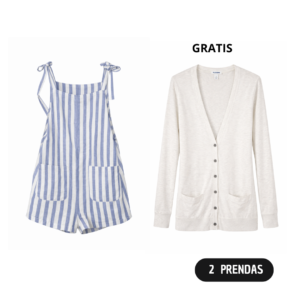 Codigo-71 Puntos 20: Overol rayado talla M + suéter GRATIS talla S | Envío gratis
