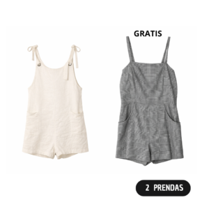Codigo-72 Puntos 20: Overol corto talla M + overol GRATIS talla L | Envío gratis