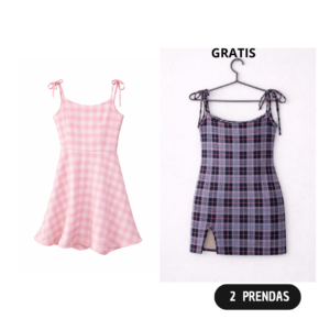 Codigo-45 Puntos 20 :Pack 2 vestidos para mujer | Vestido rosado Talla M + Vestido GRATIS | Envío gratis