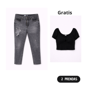 CoCodigo-66 Puntos 20 :Pantalón gris talla L + camisa negra GRATIS talla L | Envío gratis