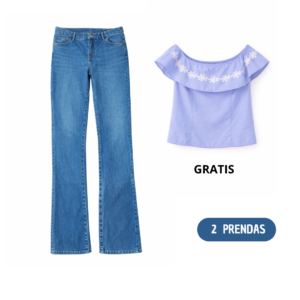 Codigo-63 Puntos 20: Pantalón de mujer talla L pequeña + blusa GRATIS talla L | Envío gratis