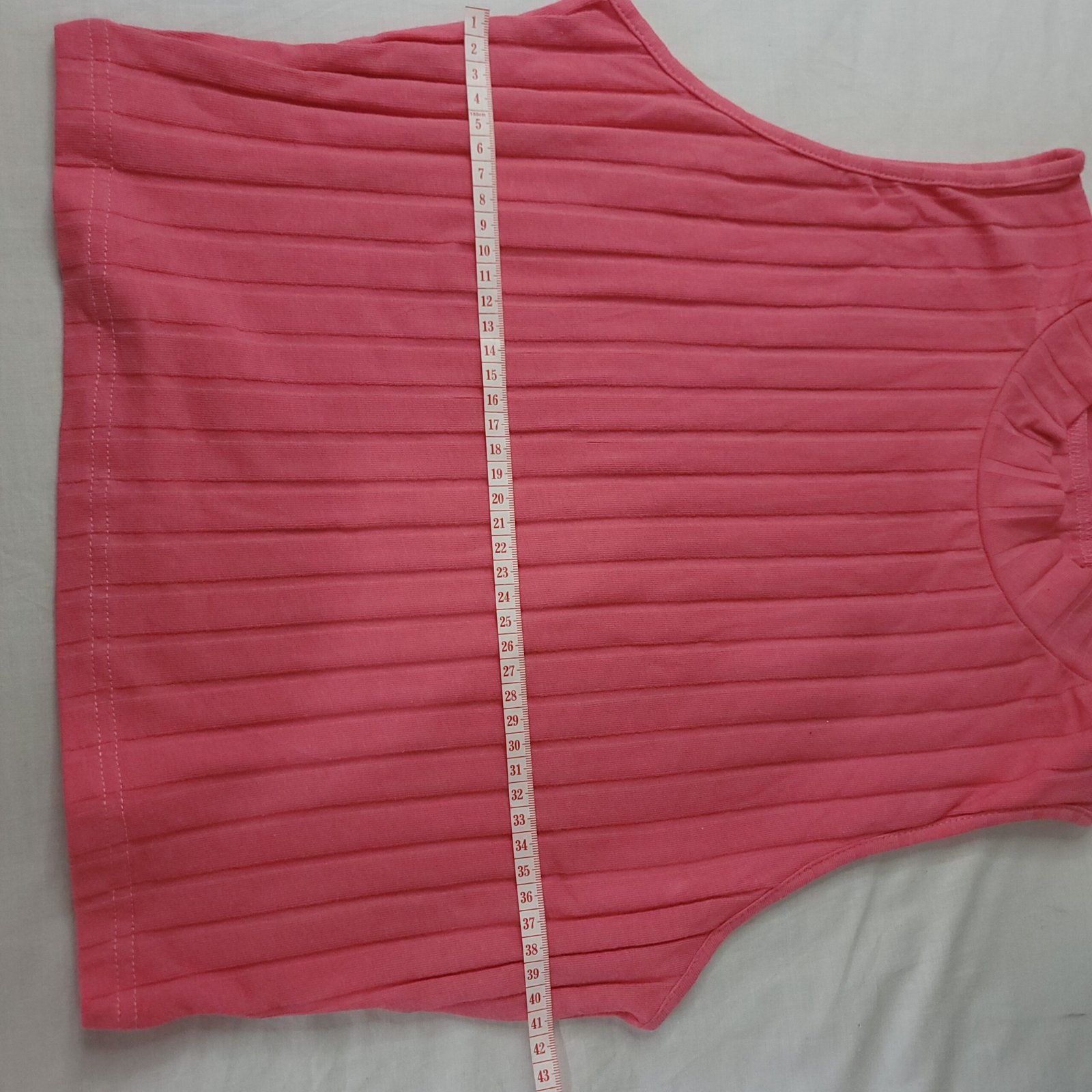 Codigo-101 Blusa Elegante Plisada Rosa Sin Mangas - Talla XL - Imagen 2