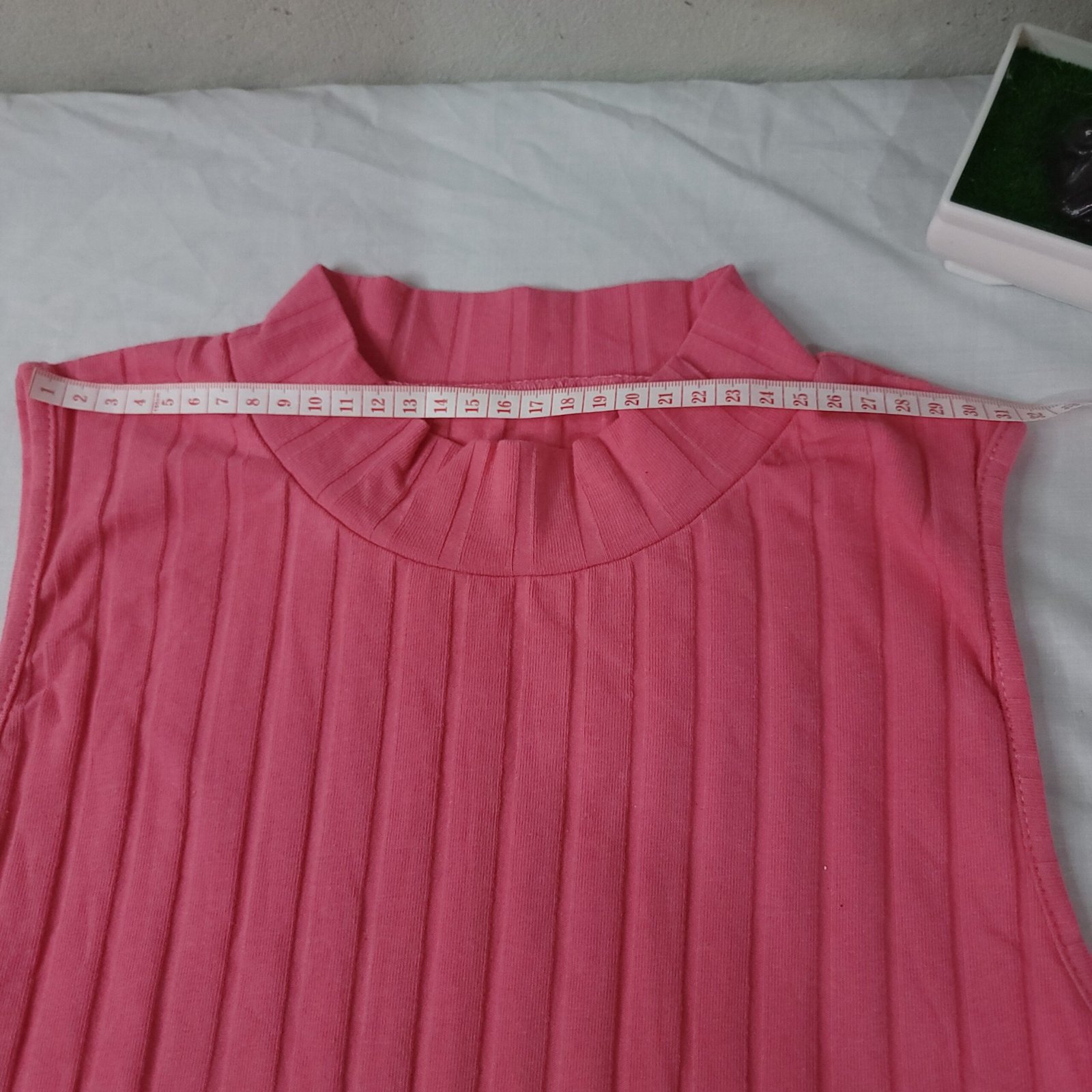 Codigo-101 Blusa Elegante Plisada Rosa Sin Mangas - Talla XL - Imagen 3