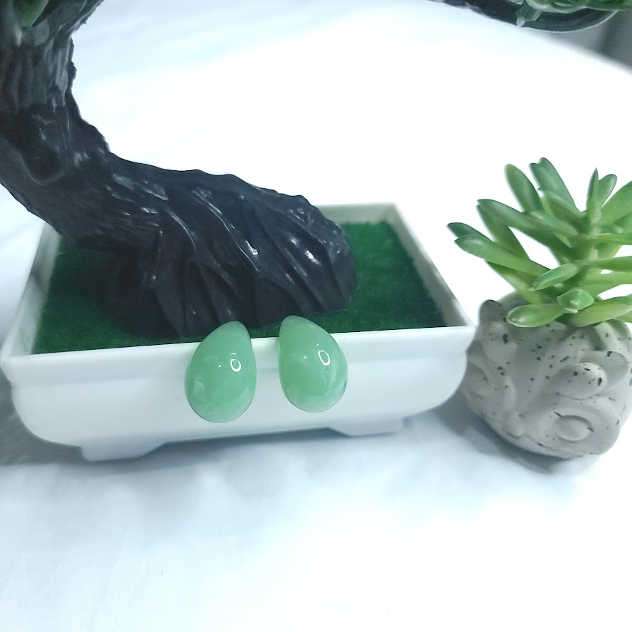 Código-108-Aretes Acrílicos Gota Verde Menta para Mujer - Imagen 2