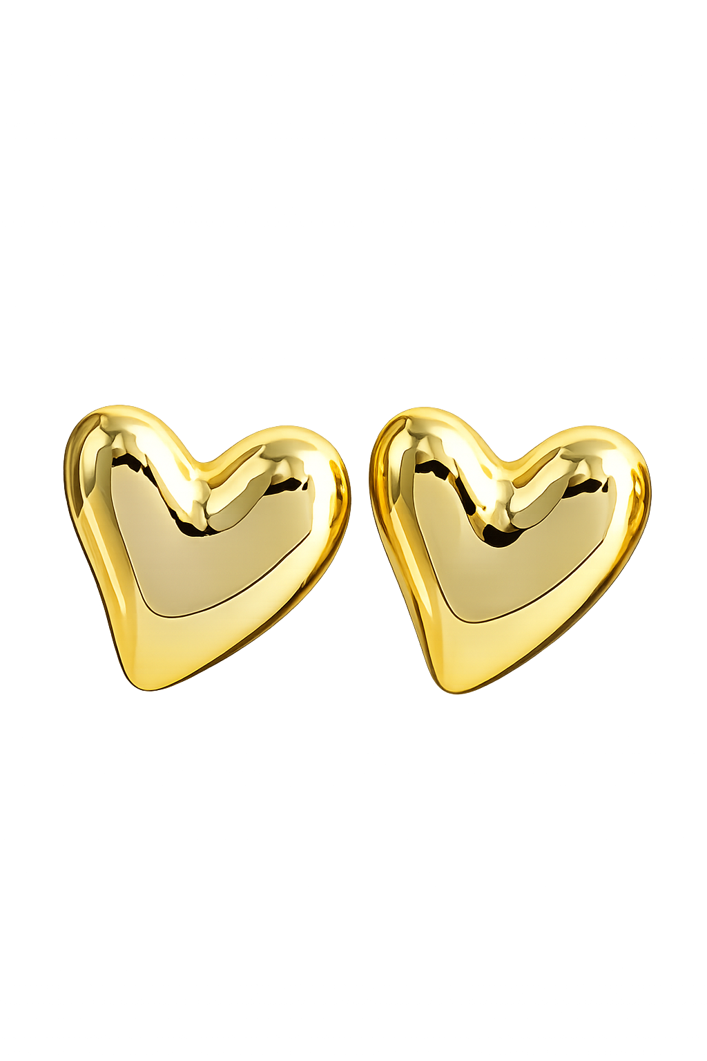 Aretes de Corazón Dorado - Imagen 2