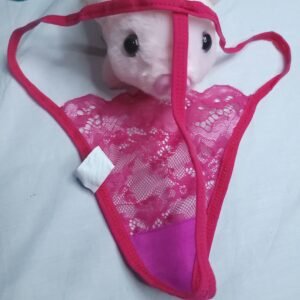 Codigo-111-Panty Hilo de Encaje Semitransparente Color Fucsia – Talla S