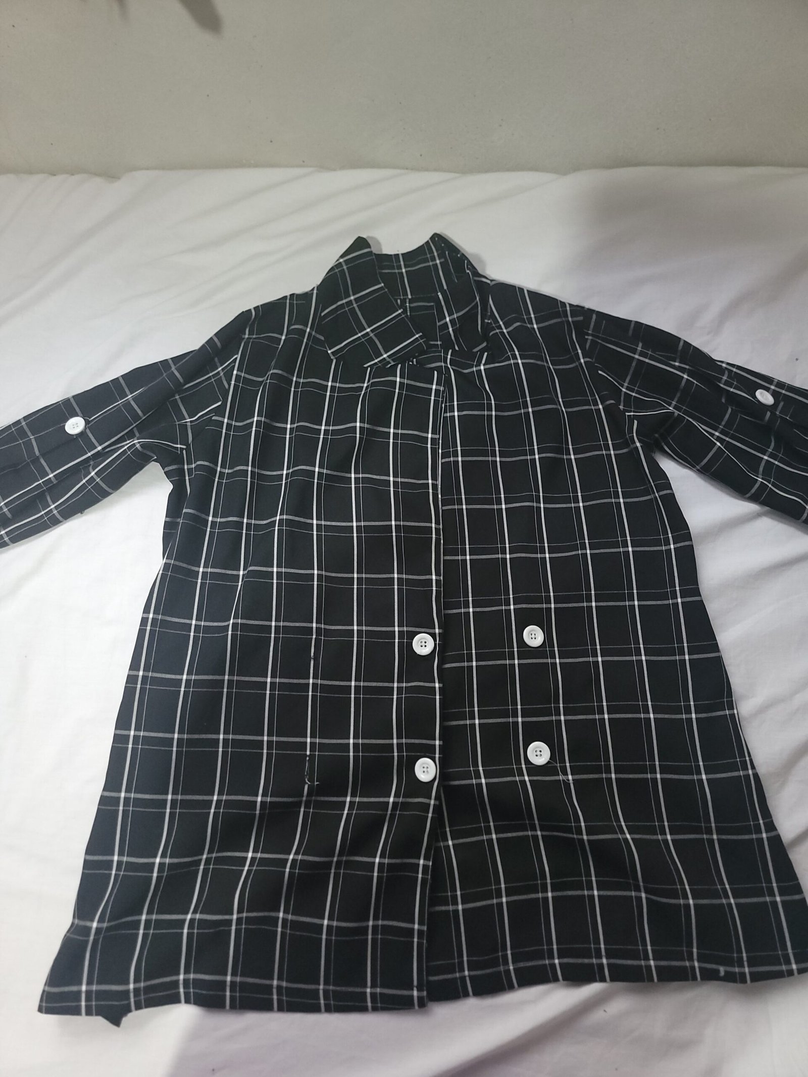 Chaleco formal de cuadros negro y blanco – Talla S/M - Imagen 3