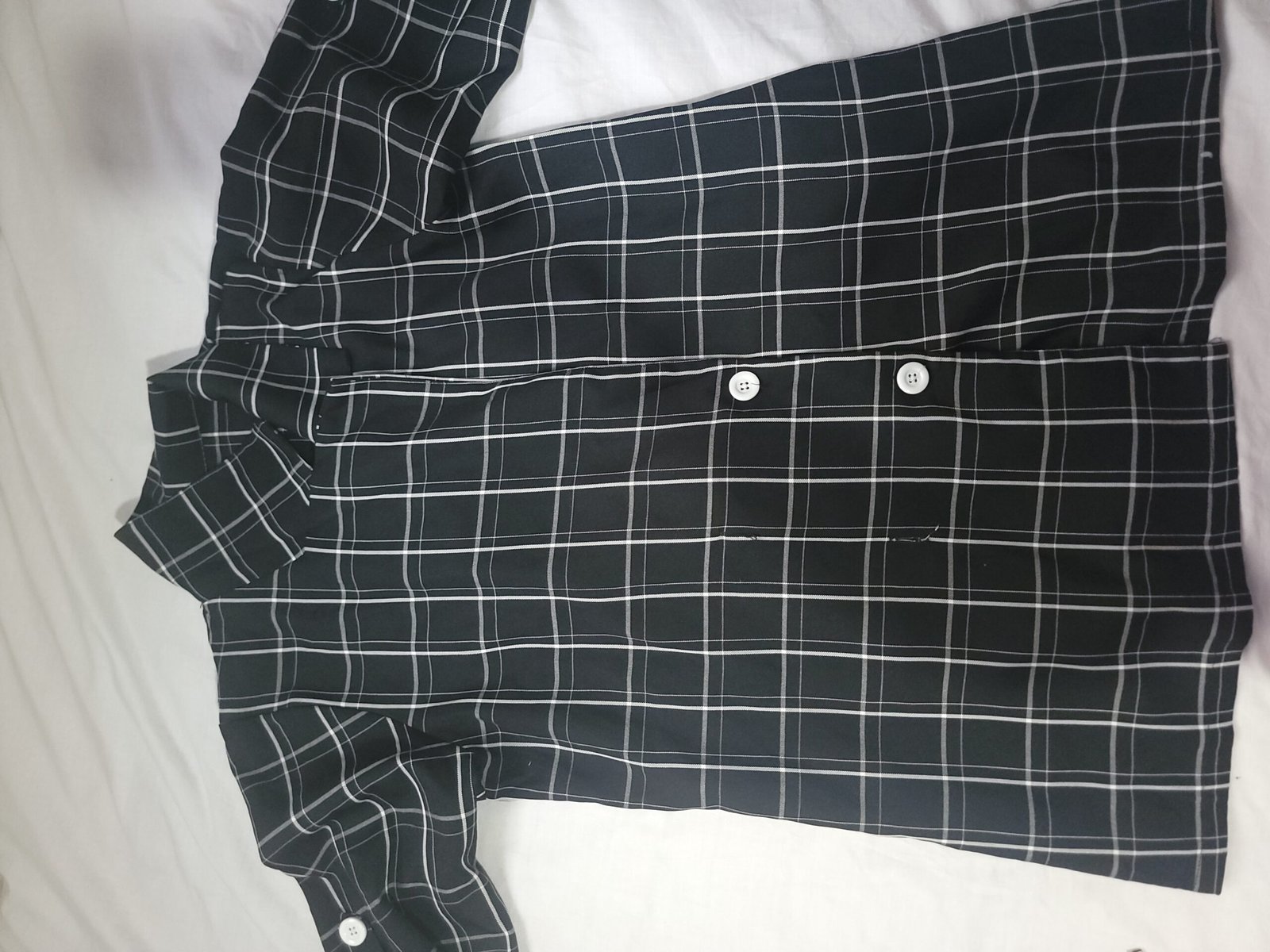 Chaleco formal de cuadros negro y blanco – Talla S/M - Imagen 2