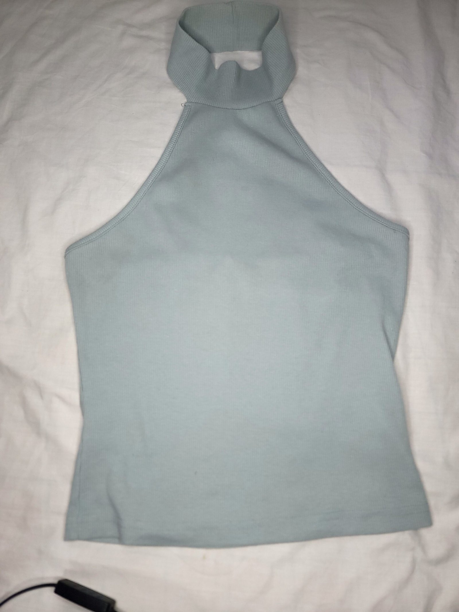 Blusa de cuello alto sin mangas estilo elegante – Talla S - Imagen 5