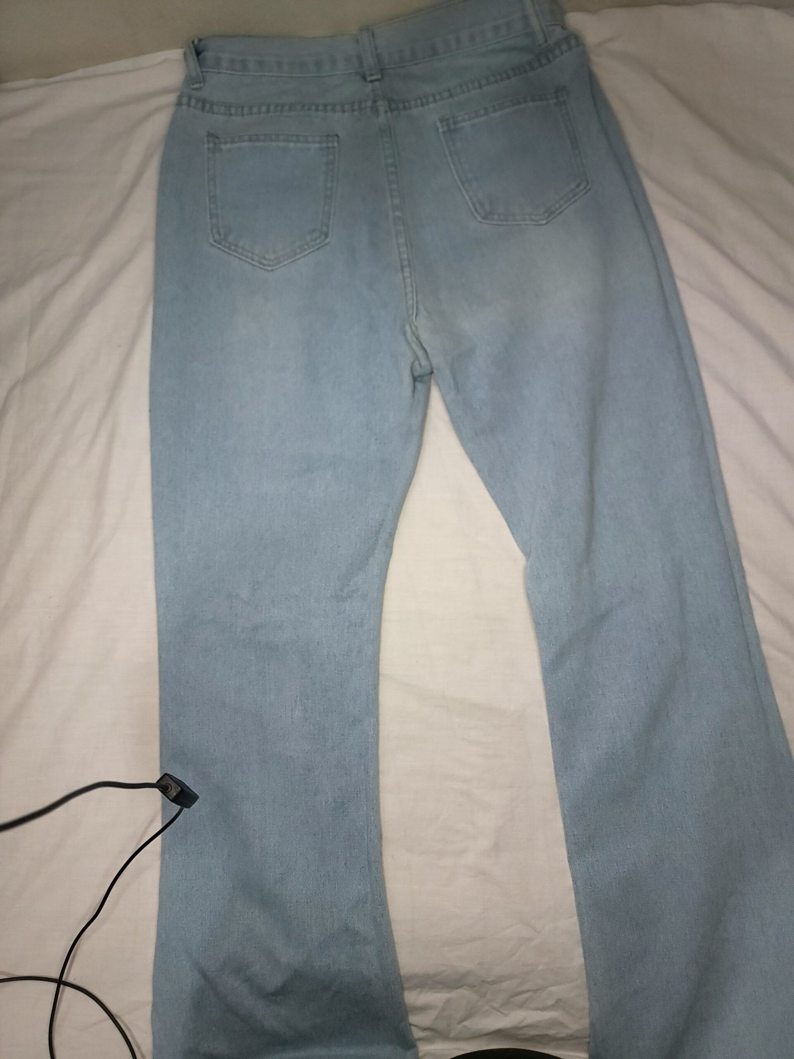 Jeans Rectos con Rasgados en las Rodillas - Imagen 4