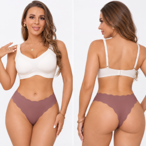 Calzón femenino de corte cómodo con bordes ondulados talla M