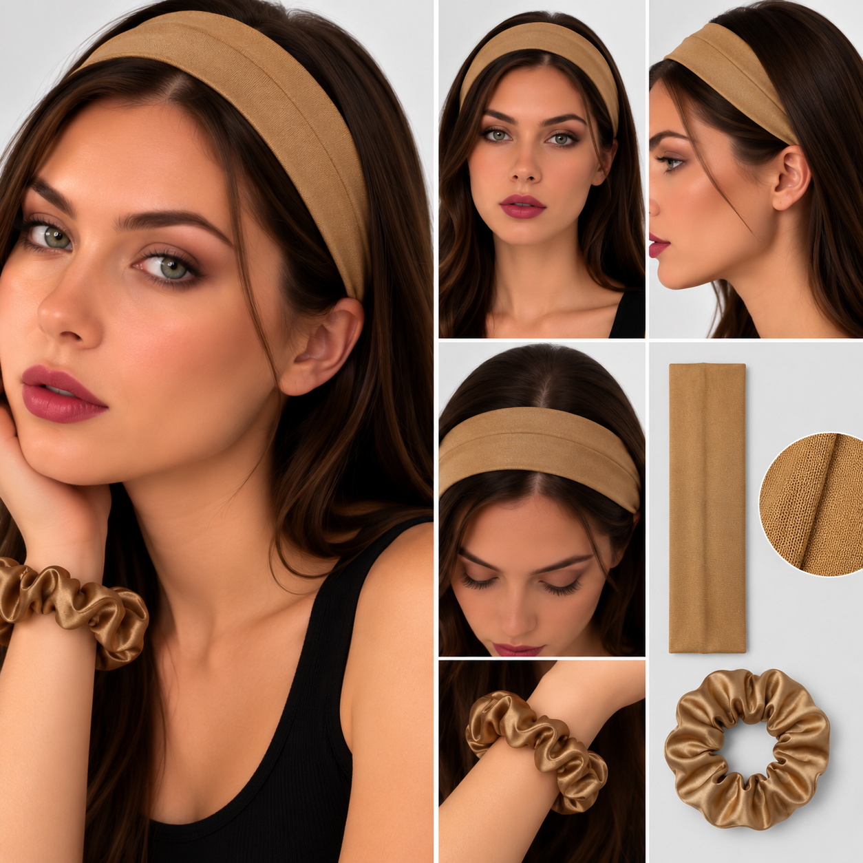 Set de 1 Vincha Elástica y 1 Cola para Cabello
