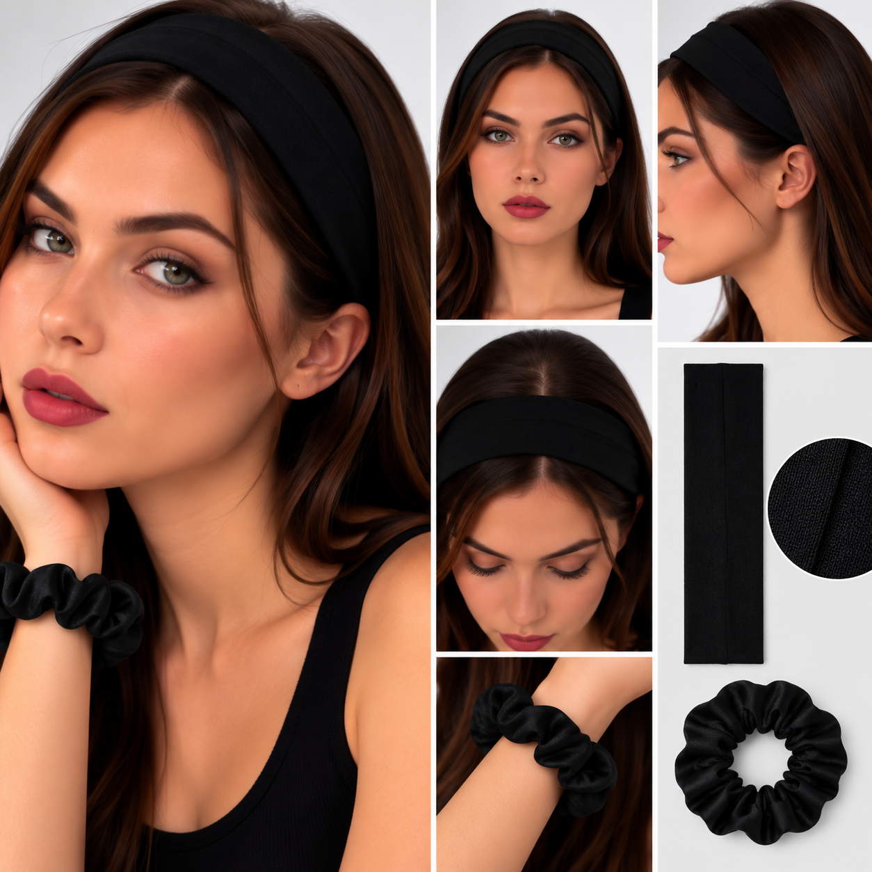 Set de 1 Vincha Elástica y 1 Cola para Cabello - Imagen 10