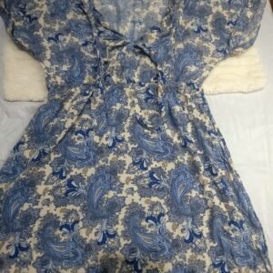 Vestido azul estampado