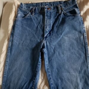 Jeans de Corte Recto en Azul Medio