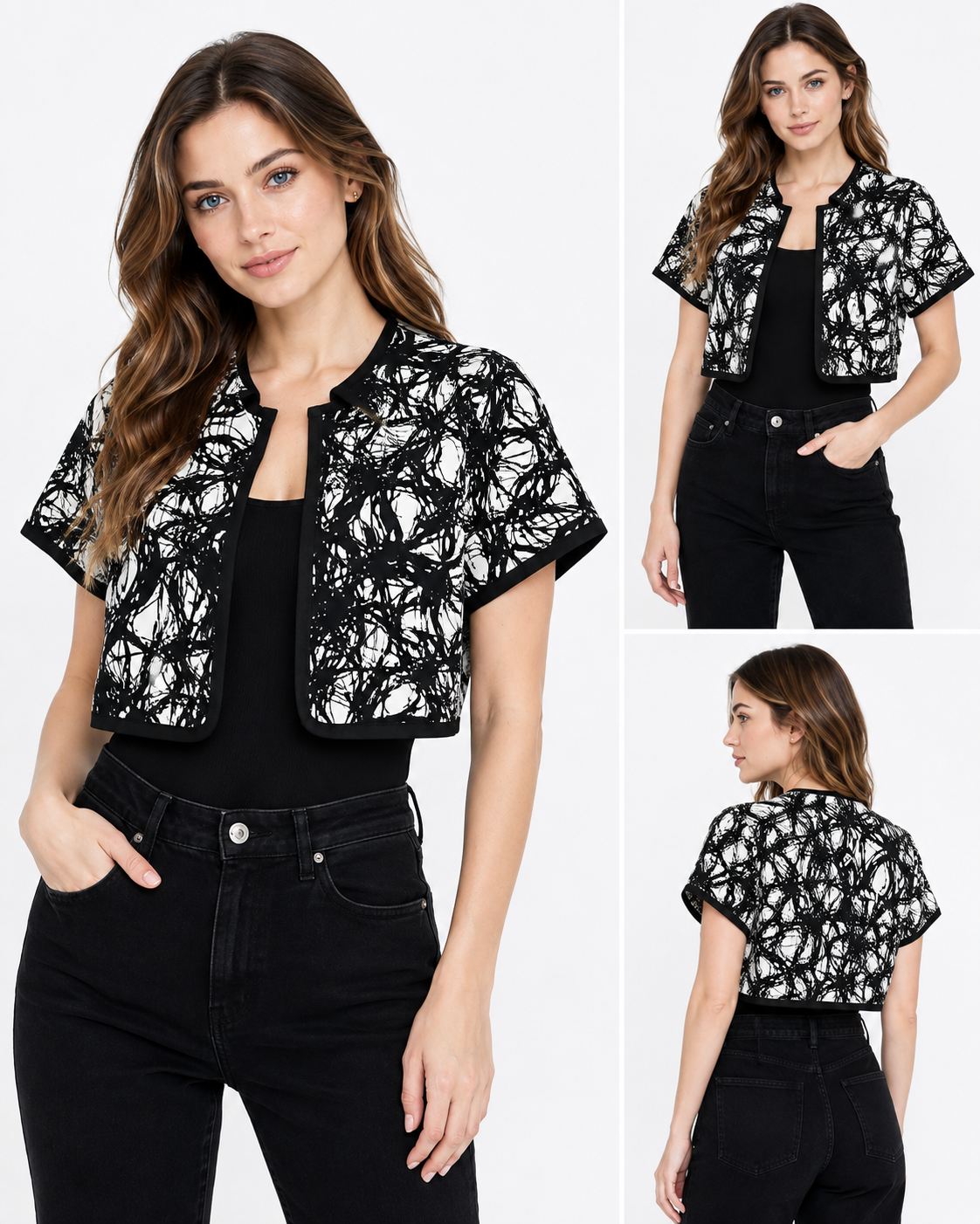 Chaqueta corta estampada - Imagen 2