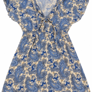 Vestido azul estampado